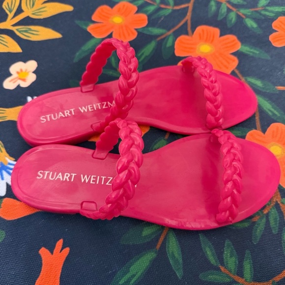 Stuart Weitzman Braida Jelly Pink Sandals - Picture 3 of 7